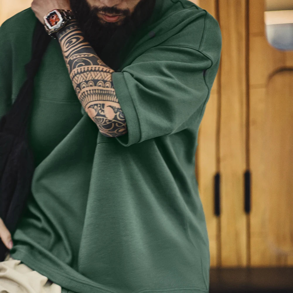 Men's Vintage Green Polo Shirt – Structured Style with Casual Ease