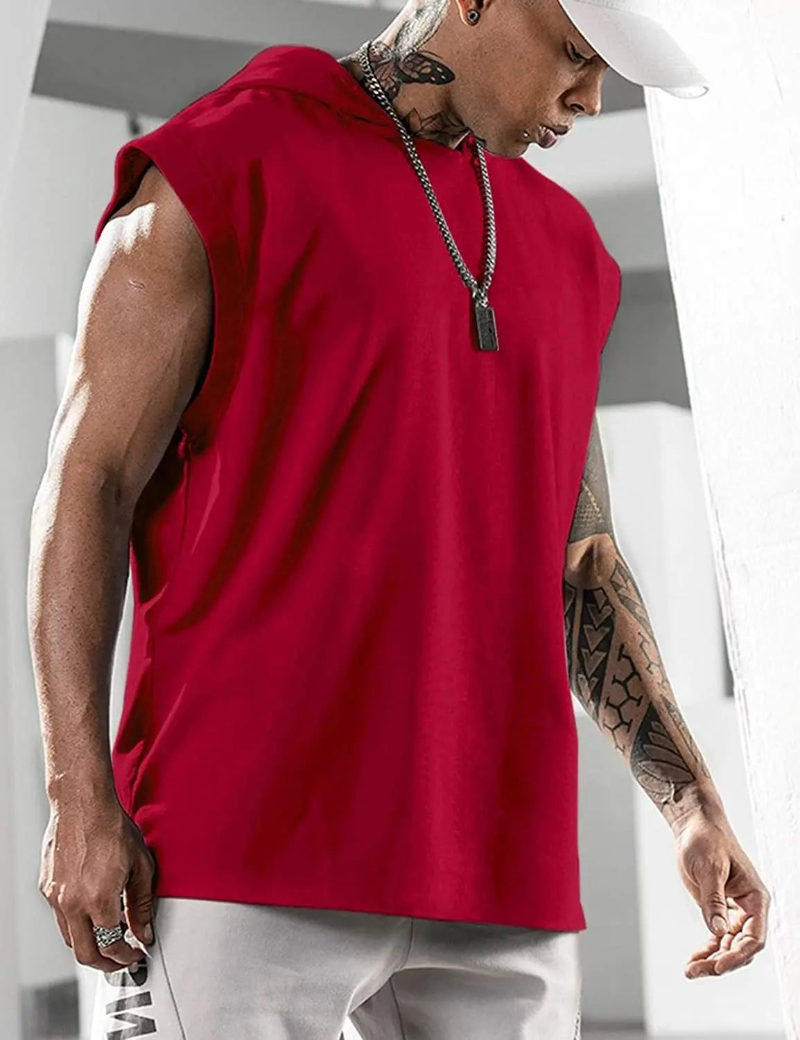 Men's Hooded Tank Top – Sleeveless Comfort with Streetwear Attitude