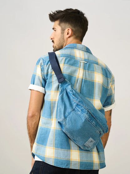 Denim Route: Vintage Washed Crossbody Sling Bag