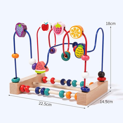 Bead Maze Orchard: Wooden Counting & Shapes Roller-Coaster (18m–4Y)