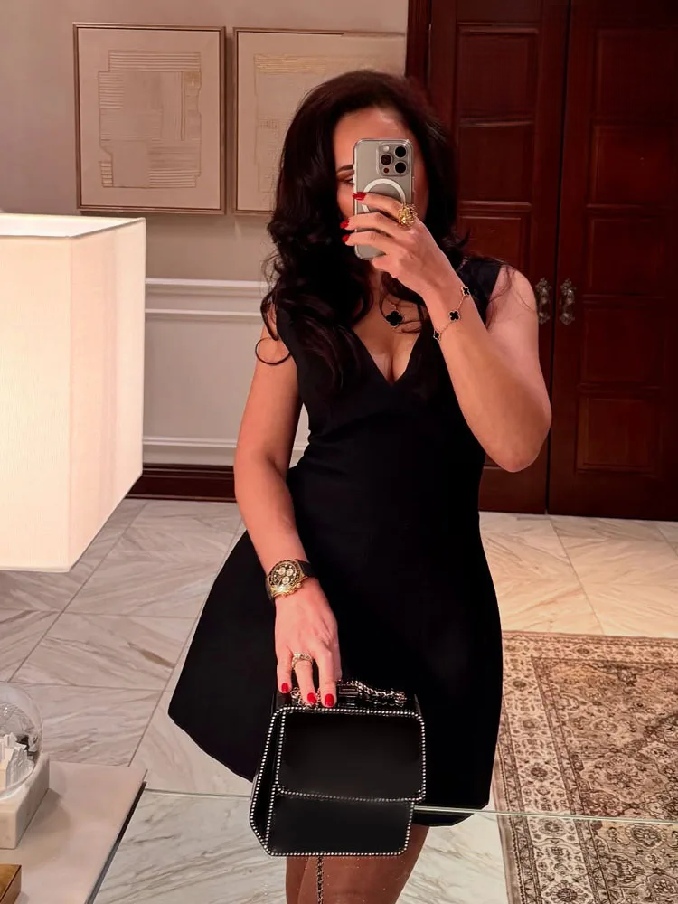 Women's V-Neck Backless Mini Dress – Bold Summer Style for Parties & Nights Out