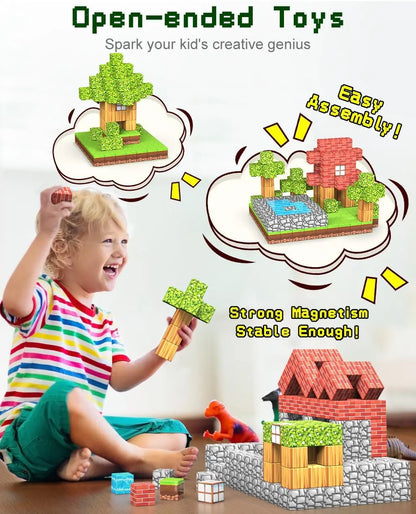 Magnet World Builder: 100-Piece Magnetic Blocks Set (Ages 4–12)