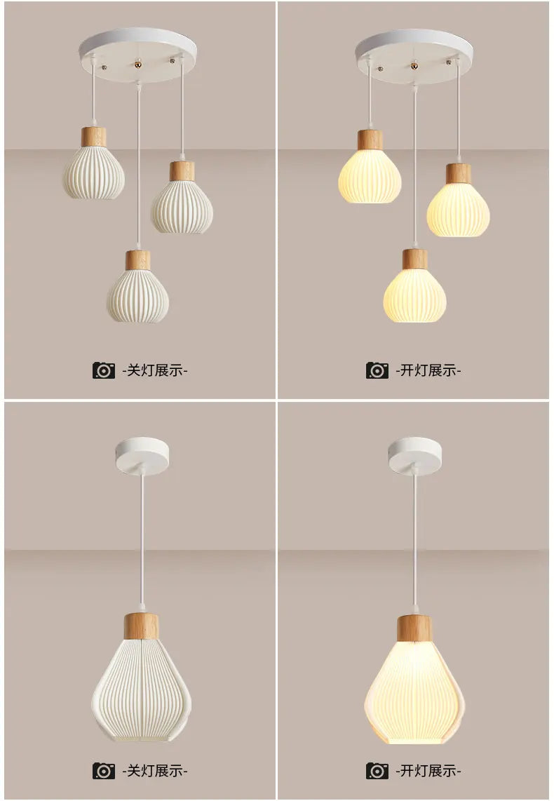 Art 3D Printing Chandelier Simple Modern Restaurant Light Net Red Cream Wind Bedroom Bedside Atmosphere bar Chandelier