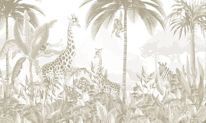 Kids Safari Jungle Animals Wallpaper
