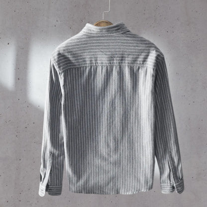 Men's Striped Cotton Shirt – Business Casual with Everyday Comfort