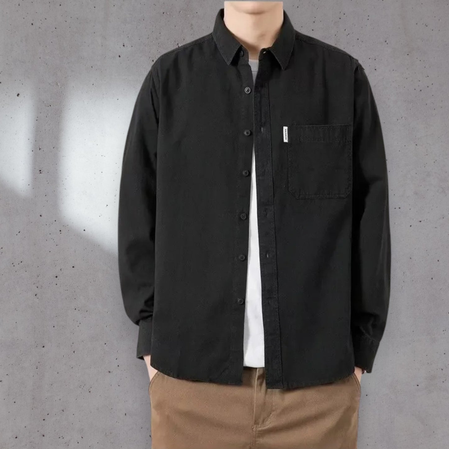 Men's Long Sleeve Casual Shirt – Autumn Workwear Flair