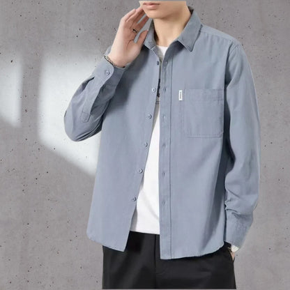 Men's Long Sleeve Casual Shirt – Autumn Workwear Flair
