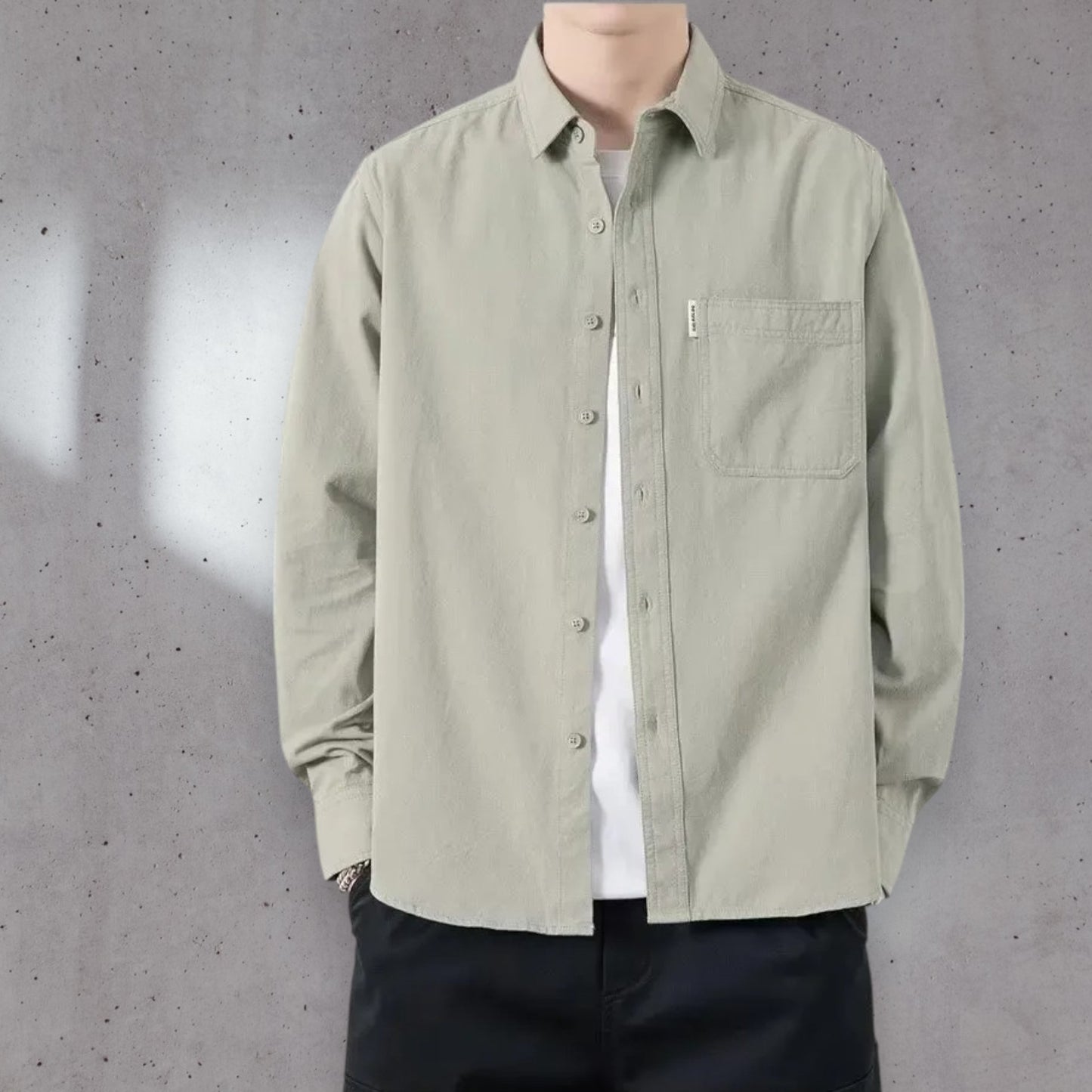 Men's Long Sleeve Casual Shirt – Autumn Workwear Flair