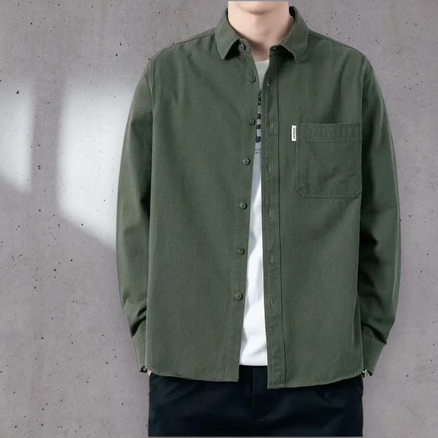 Men's Long Sleeve Casual Shirt – Autumn Workwear Flair