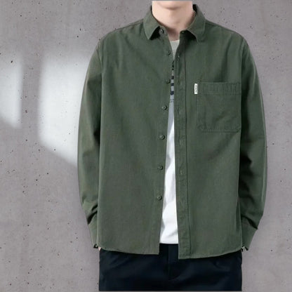 Men's Long Sleeve Casual Shirt – Autumn Workwear Flair