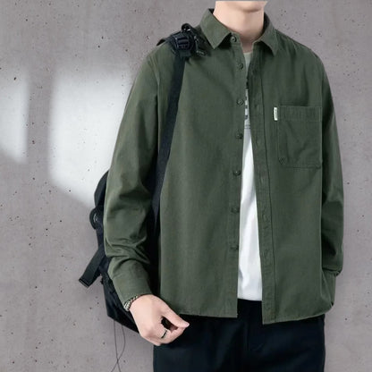 Men's Long Sleeve Casual Shirt – Autumn Workwear Flair