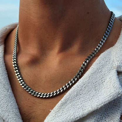 Vnox Cuban Link Chain Necklace – Waterproof Stainless Steel Unisex Jewelry