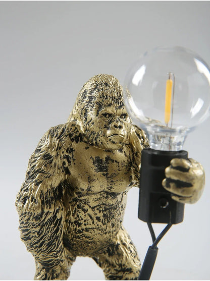 Urban Primal: Gorilla Resin Table Lamp