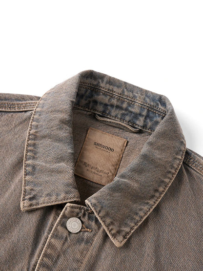 Men's Oversized Vintage Denim Jacket – 12.5oz Cotton for Cool-Season Style