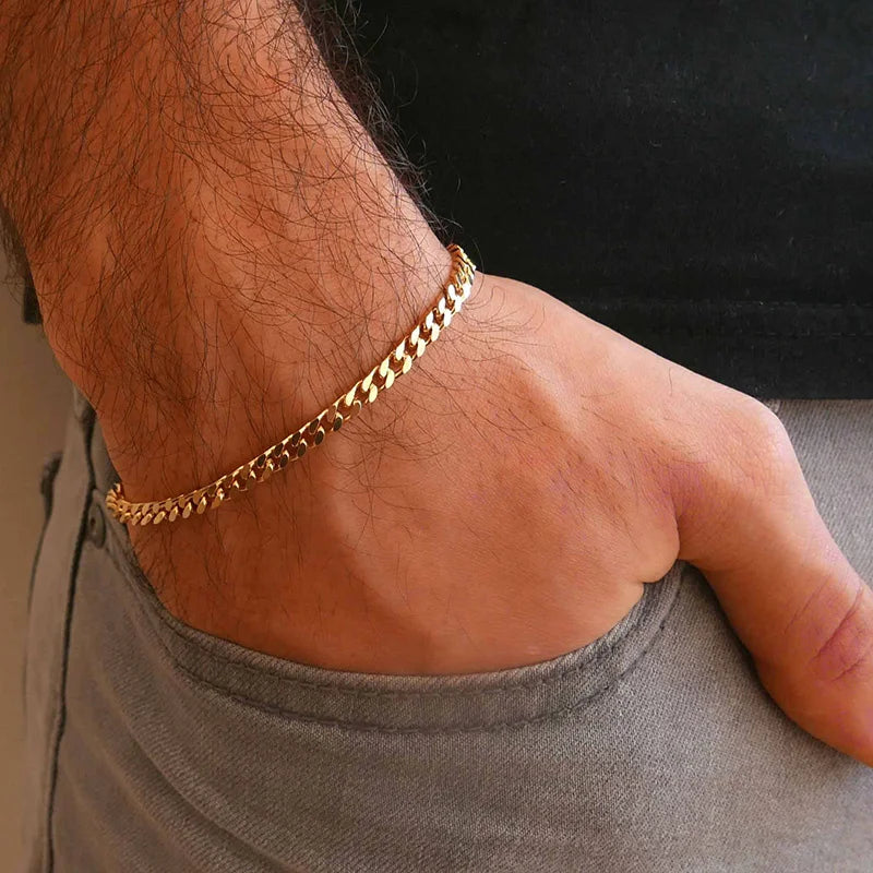 Forge Link: Chunky Miami Curb Chain Bracelet for Men