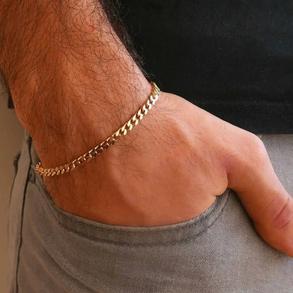 Forge Link: Chunky Miami Curb Chain Bracelet for Men