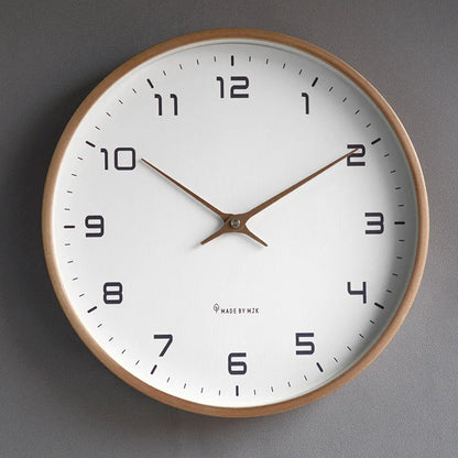 Nordic Quiet: 12'' Wooden Wall Clock