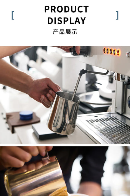 Milk Frother Jug Stainless Steel Container 100ML 350ML 600ML Frothing Pitcher Coffee Cups Latte Barista Espresso Maker Accessory