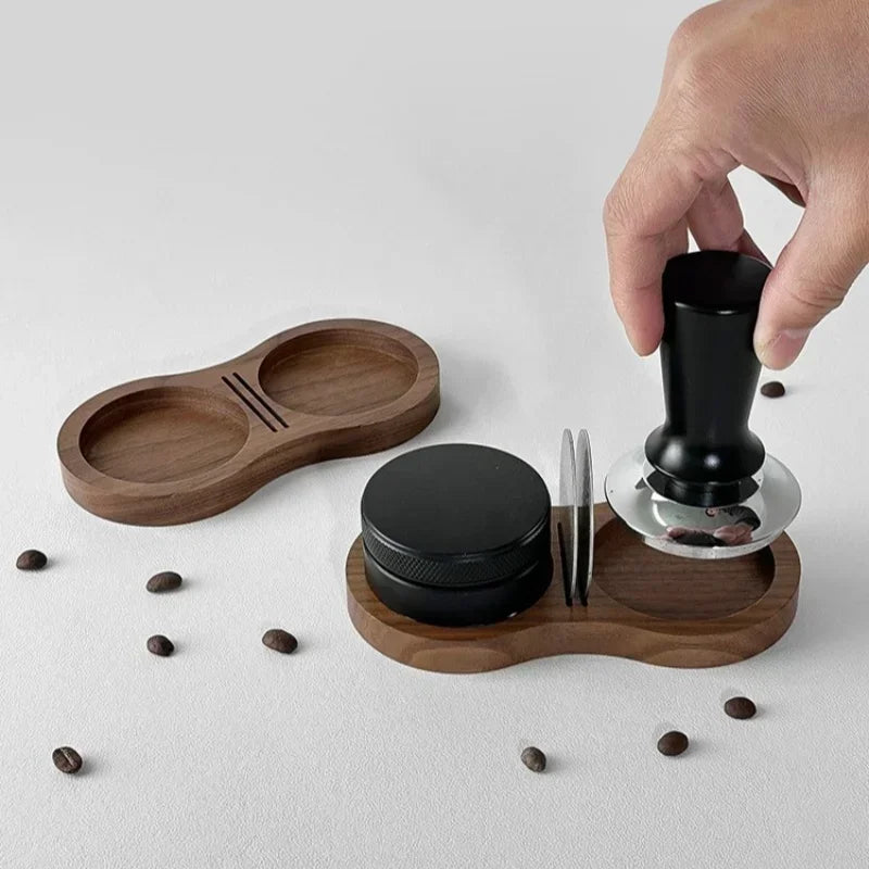 Walnut Wood Coffee Tamper Mat Stand