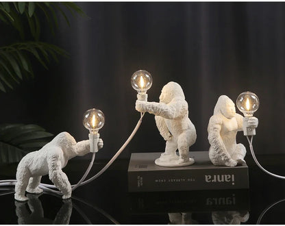Urban Primal: Gorilla Resin Table Lamp
