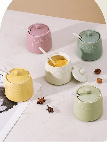 Rainbow Ceramic Spice Jar