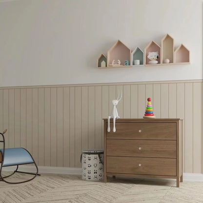 Beige Wall Panel Wallpaper