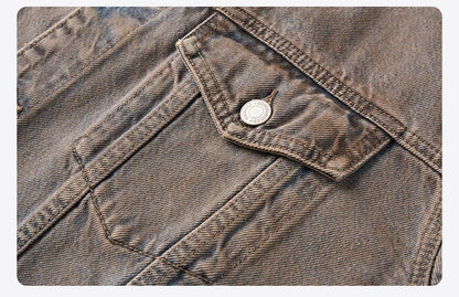 Men's Oversized Vintage Denim Jacket – 12.5oz Cotton for Cool-Season Style