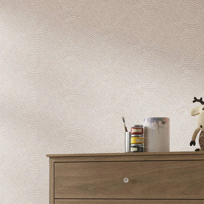 Beige Boho Abstract Wallpaper