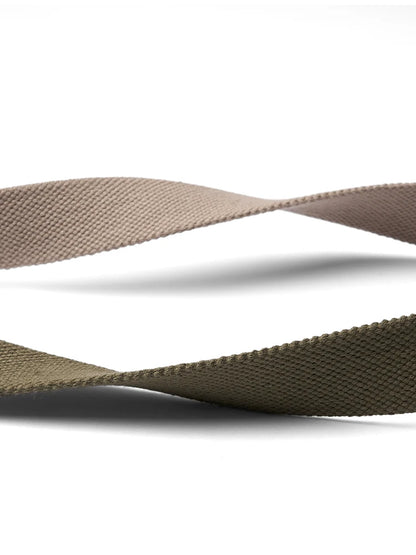 WeaveMark: Braided Canvas Belt with Leather Detail