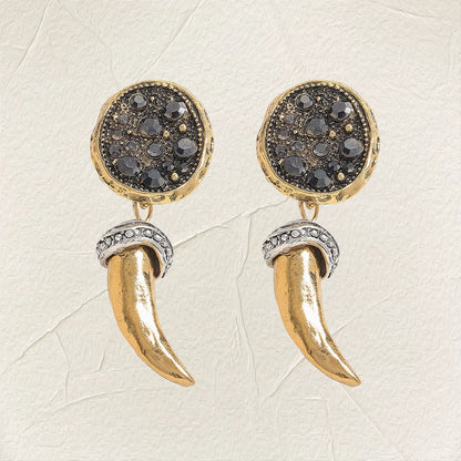 3-Piece Horn Pendant Necklace Set – Western Cowgirl-Inspired Layered Chains