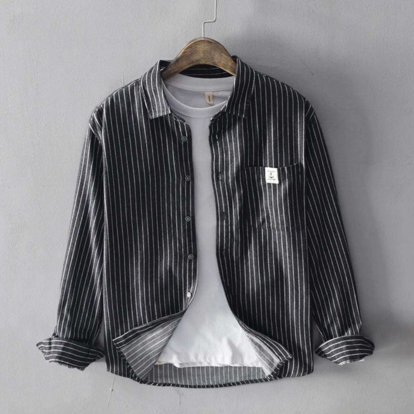 Men's Striped Cotton Shirt – Business Casual with Everyday Comfort