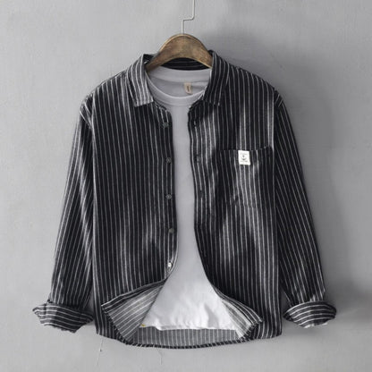 Men's Striped Cotton Shirt – Business Casual with Everyday Comfort
