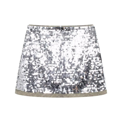 Women's Glitter Sequin Open Vest – Tailored Sparkle for Autumn Nights