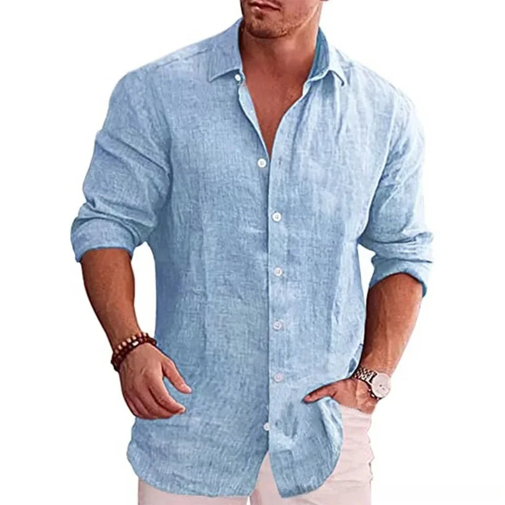 Coastline Shirt: Cotton-Linen Ease for Modern Days