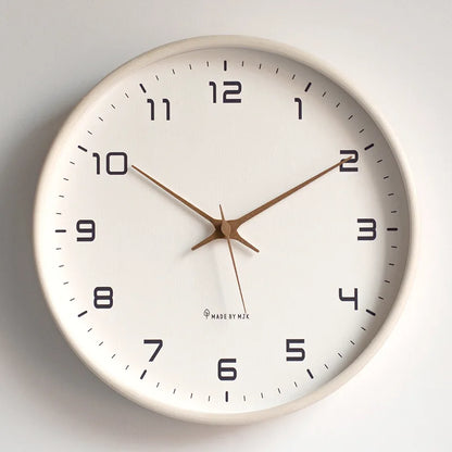 Nordic Quiet: 12'' Wooden Wall Clock