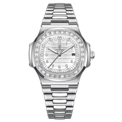 SteelSquare: Luminous Waterproof Men’s Watch