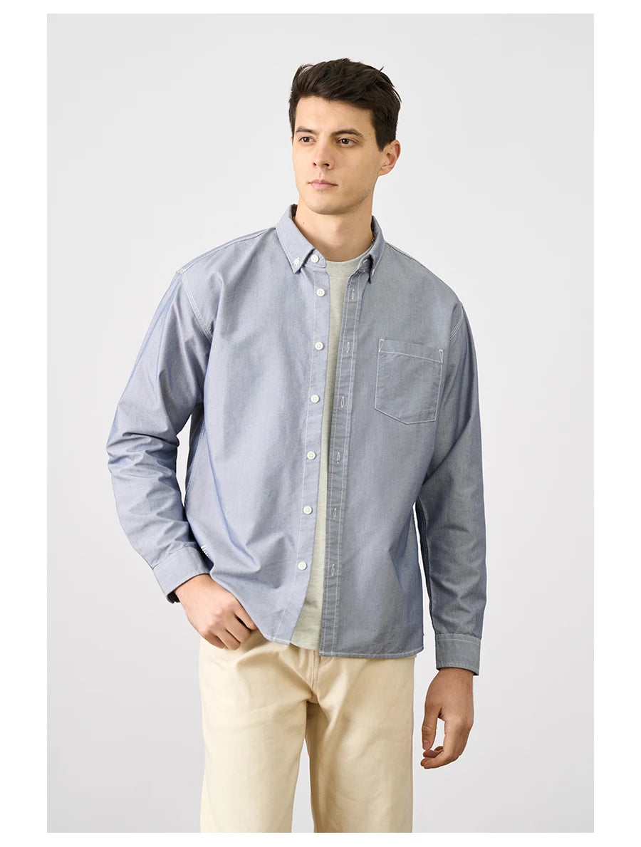 Men's Oversized Oxford Shirt – Refined Casual for Every Season