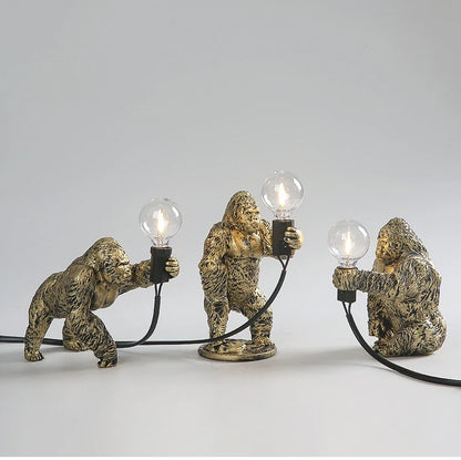 Urban Primal: Gorilla Resin Table Lamp