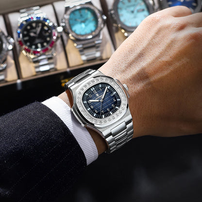 SteelSquare: Luminous Waterproof Men’s Watch