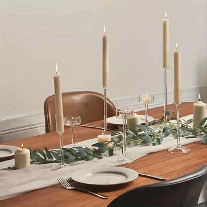 Lumière: Tall Glass Candle Stand Set