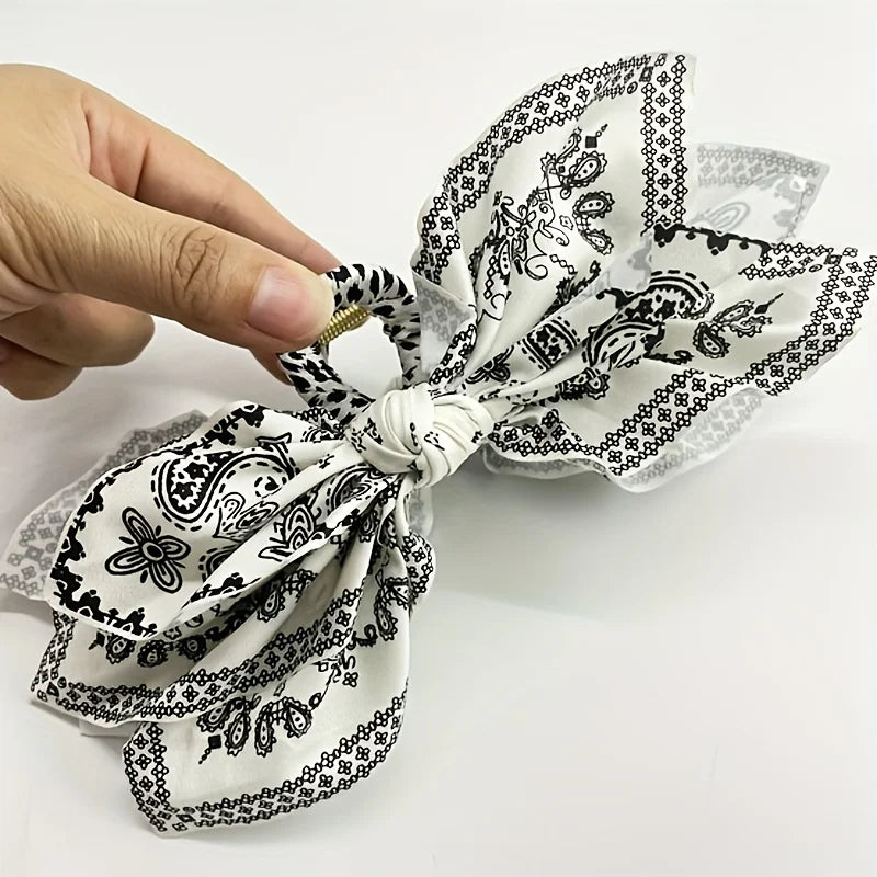 Elegant Retro Double-Sided Cashew Flower Bow Hair Clip