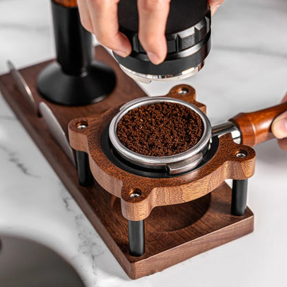 Wooden Coffee Tamper Station & Portafilter Holder