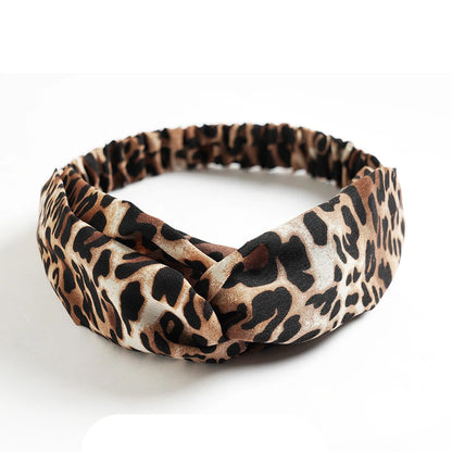 Boho Crown: Vintage Cross Turban Headband with Rhinestone Detail