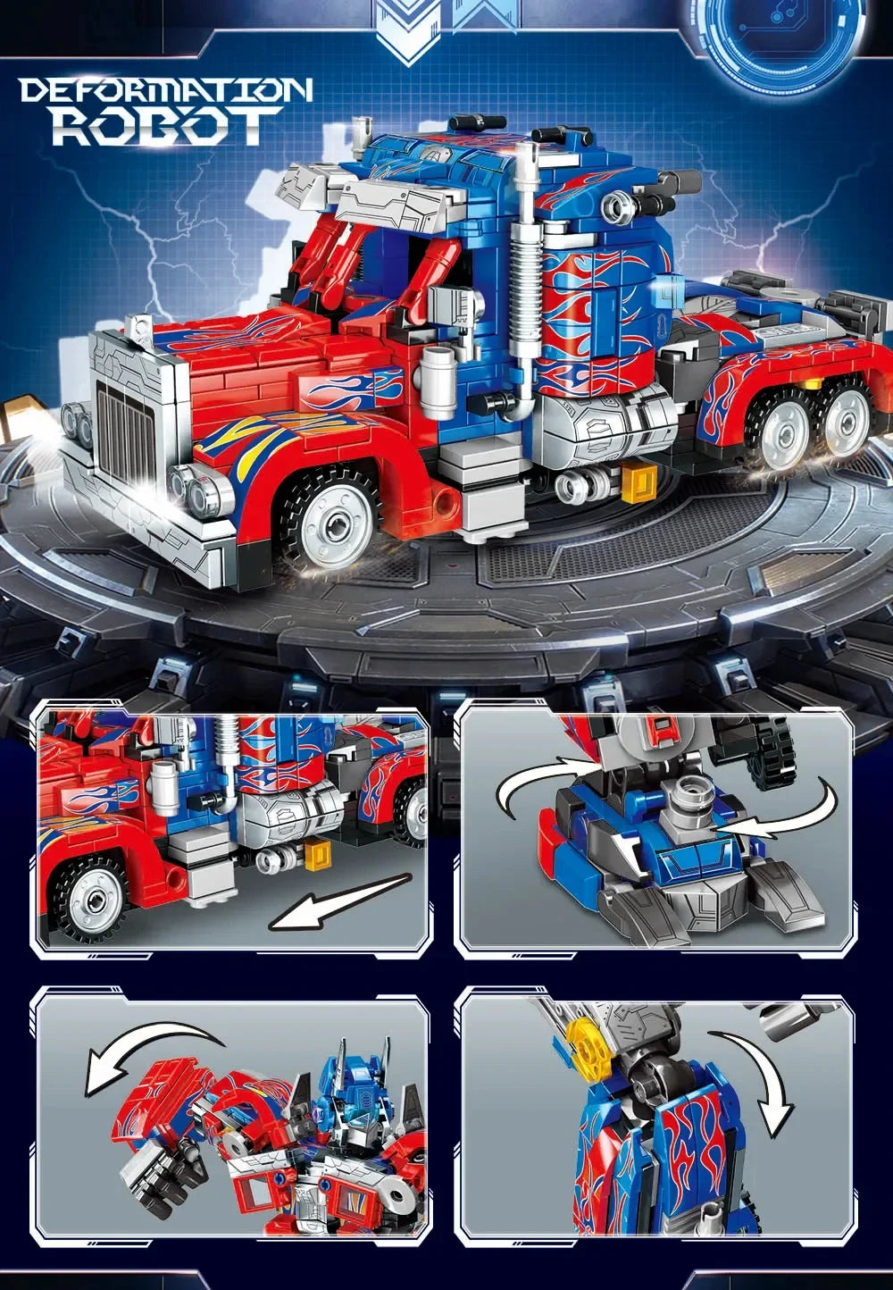 DualShift 478: 2-in-1 Robot & Truck Building Set