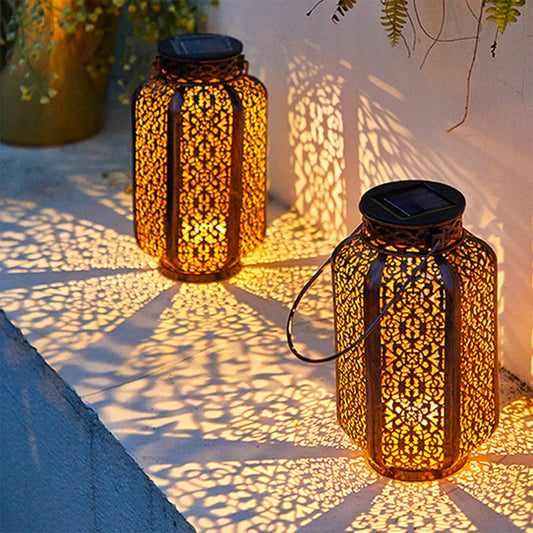 Solar Glow: Vintage Hanging Lantern