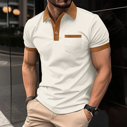 Men’s Waffle Polo Shirt – Texture Meets Simplicity