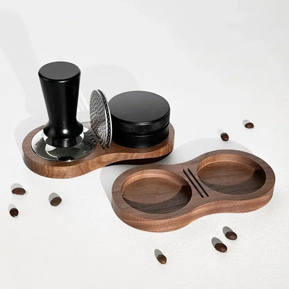 Walnut Wood Coffee Tamper Mat Stand
