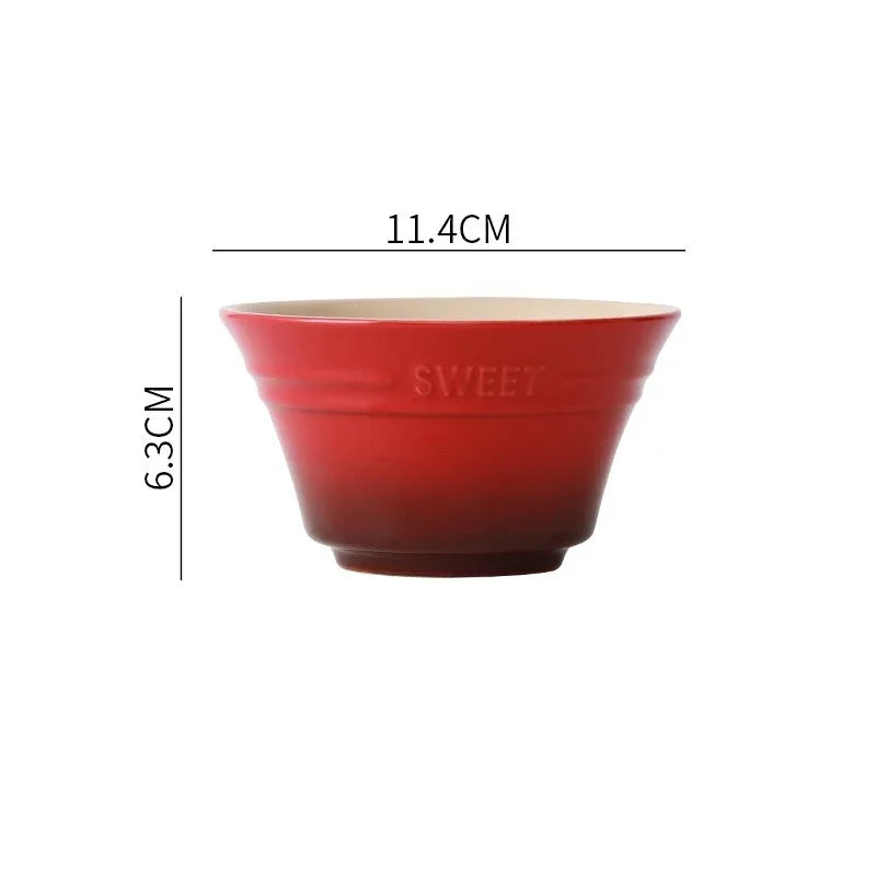 Rainbow Gradient Ceramic Bowl