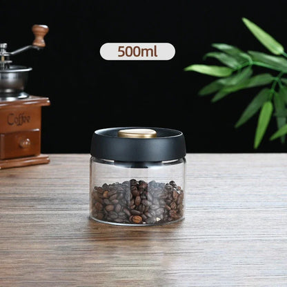 Press-Type Coffee Vacuum Storage Jar