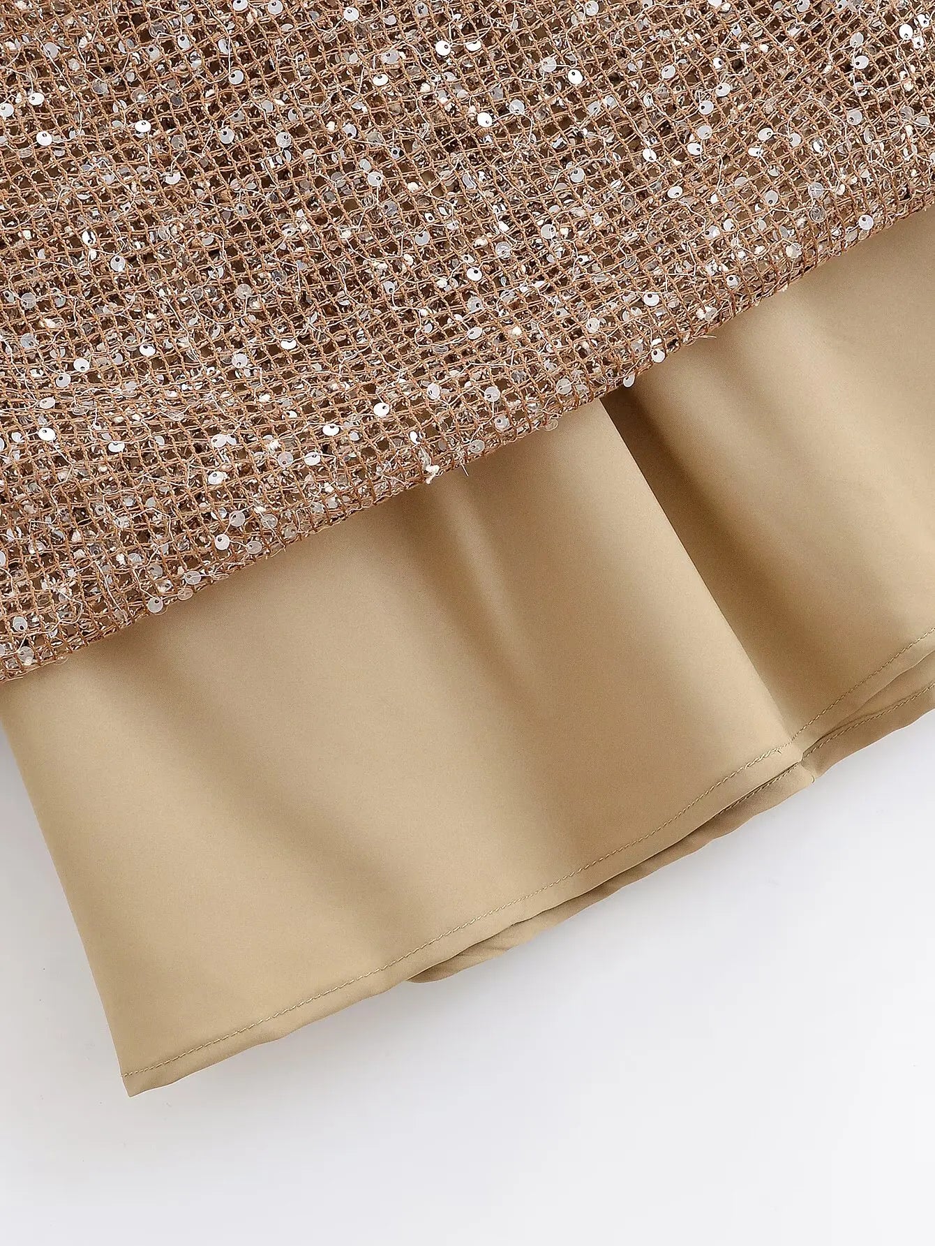 Women's Sequin-Embellished V-Neck Midi Dress – Lightweight Elegance for Summer